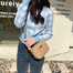 Wave Pattern Embroidered Camera Crossbody Bag Apricot image