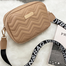 Wave Pattern Embroidered Camera Crossbody Bag Apricot image