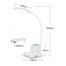 Weidasi WD-6077 Rechargeable LED White Desk Table Lamp Type C Charging Port image