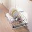 WellMax Kitchen Cabinet Multi-Functional and Economic 4 Side Bowls and Plates Chrome Plating Drawer Basket image