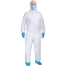 White Disposable Coveralls with Hood, Polypropylene PP Breathable Material, used for Spray Painting and Cleaning Work 1p image