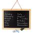 White Board 13/17 Inchs Black Slate, Alphanumeric Magnet, Magnetic Mathematical Signs 5 in 1 Wooden Frame Double Sided image