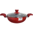 Wok Non Stick 22cm With Lid Red Color image