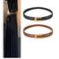 Women's Elegant Style Genuine Leather Belt with Polished Buckle image