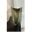 Women's Textured Leather Shoulder Bag with Patterned Strap - Green image