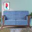 Regal Wooden Double Sofa - Rome - SDC-347-3-1-20( Fabric -SF-2117) | image
