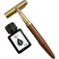 Wooden Fountain Pen With 20ml Ink-Elegant Writing Instrument for Professionals and Gift Set image