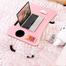Wooden Foldable Laptop Table - Pink image