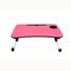 Wooden Foldable Laptop Table - Pink image
