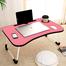 Wooden Foldable Laptop Table - Pink image
