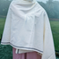 Woolen Solid White Color Shawls Chador For Men And Women image