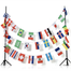 World Cup Football Party Decoration Bunting Banner With Small Flags (21 X 14 Cm Each) 48 Pcs image