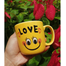 Yellow Emoji Ceramic Mug for Coffee, Tea, Water, or Milk - Set With 1 spoon image