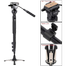 Yunteng VCT 588 Telescoping Monopod With Detachable Tripod Stand Base Fluid Drag Head For DSLR Camera Camcorder image