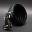 Zays Handcrafted Imported Full-Grain Cowhide Leather Auto Gear Belt for Men (BC130-BS110-Black) image