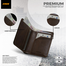 Zays Premium Handcrafted Slim Bifold Leather Short Wallet Men Women Chocolate Color (ZSW127-Chocolate) image