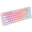 Zifriend 64 Keys 60 Percent Mechanical Keyboard Blue Switches Hot Swappable White Pink image