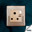  3 Pin round socket with switch (Platinum series) image