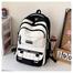  Academy Style School Bag Book Bag Lightweight College Student Backpack Black image