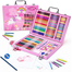  Art Set, Portable Drawing kit with Crayons-128 Pcs image