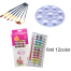  Combo Mix Brush 7 Pcs, Round Palette 1 Pcs and 6ml Water Color Set 12 color image