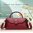  Luxury Designer Fashion High Quality Leather Kangaroo Handbag Maroon image
