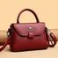 Luxury Designer Fashion High Quality Leather Kangaroo Handbag Maroon image
