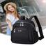  Nylon Backpack Durable Waterproof Casual Shoulder Bag Black Color image