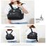  Nylon Backpack Durable Waterproof Casual Shoulder Bag Black Color image