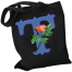 T-Letter Canvas Shoulder Tote Shopping Bag With Flower image