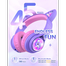iClever BTH19 Cat Ear Bluetooth Headphone Purple image