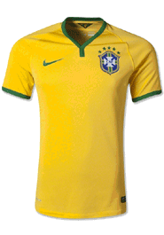 Brazil Home Jersey : Very Exclusive Half Sleeve Only Jersey