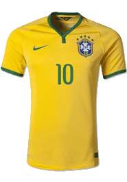 Brazil Home Jersey : Local Made Half Sleeve Only Jersey 
