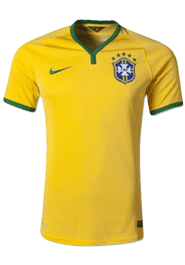 Brazil Home Jersey : Original Replica Half Sleeve Only Jersey