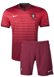 Portugal Home Jersey : Special Half Sleeve Jersey with Short Pant